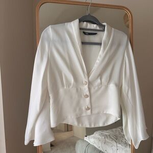 Zara satin Buttoned Blouse